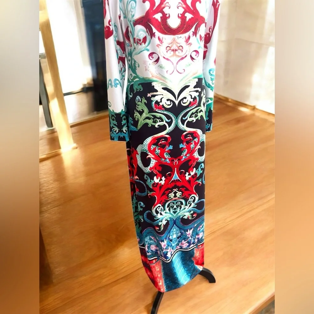 Emilio Pucci Firenze Maxi Vibrant Abstract Prints Dress 10 - Picture 7 of 17